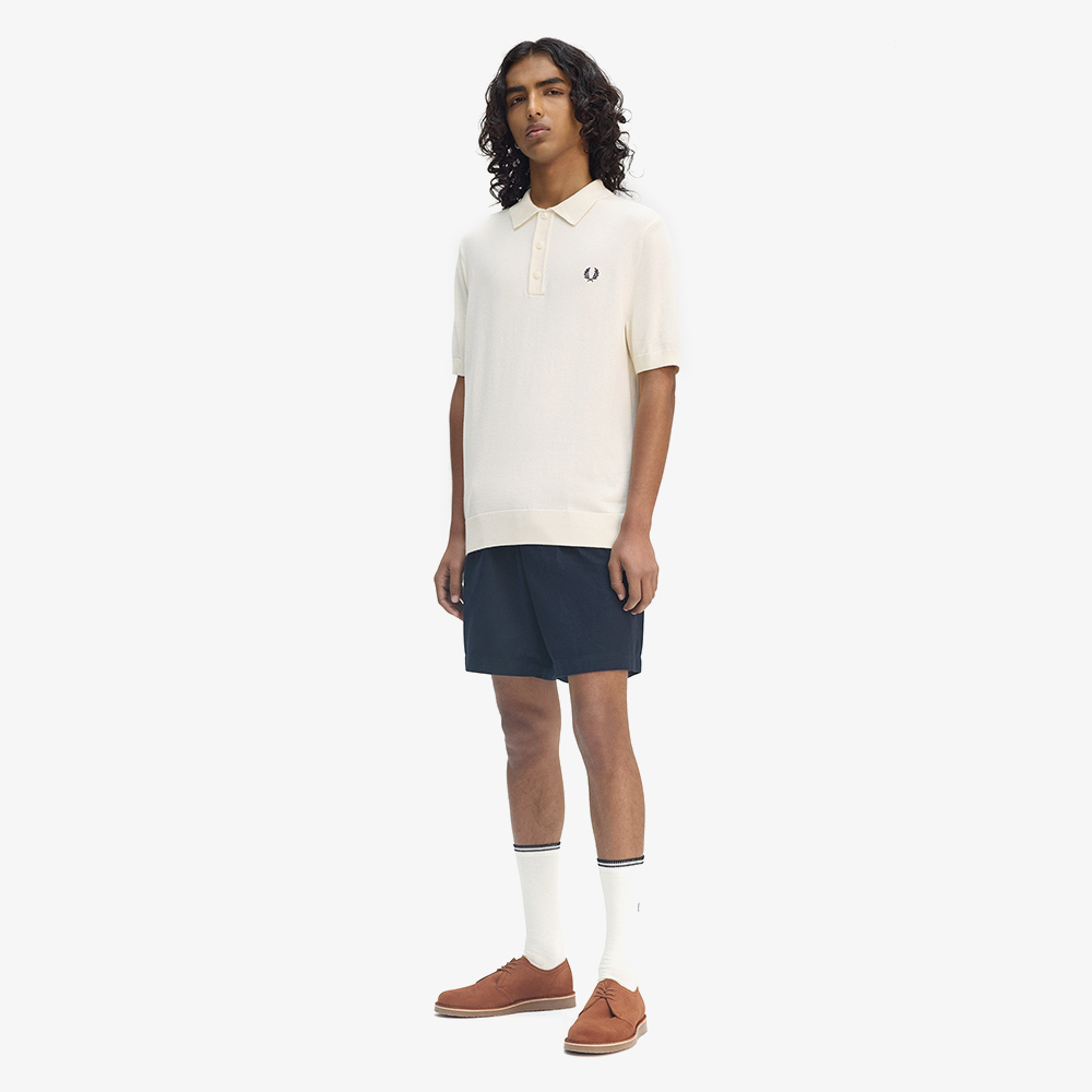 프레드페리 숏 슬리브 코튼 니트 셔츠 에크루(Fred Perry Cotton Knitted Shirt Ecru) - 4