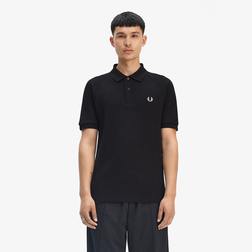 프레드페리 텍스쳐드 피케 폴로 셔츠 블랙(Fred Perry Textured Pique Polo Shirt Black) - 3