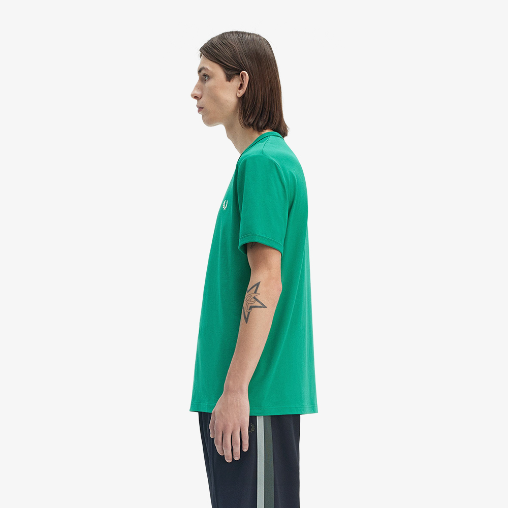 프레드페리 링어 티셔츠 라벨 그린(Fred Perry Ringer T-Shirt Label Green) - 3