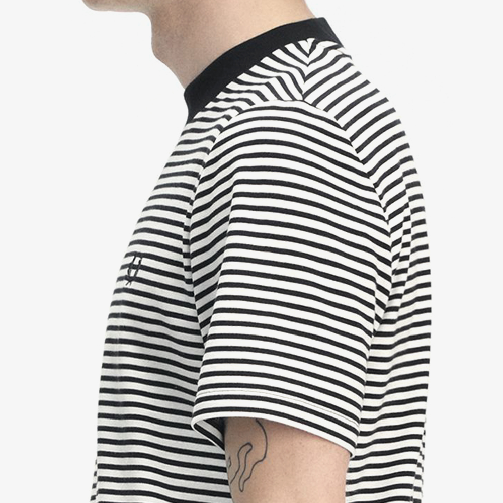 프레드페리 파인 스트라이프 티셔츠 네이비/스노우 화이트(Fred Perry Fine Stripe T-Shirt Navy/Snow White) - 6
