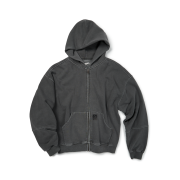 [더블적립] ETCE Gear Label Hoodie Zip Up Charcoal