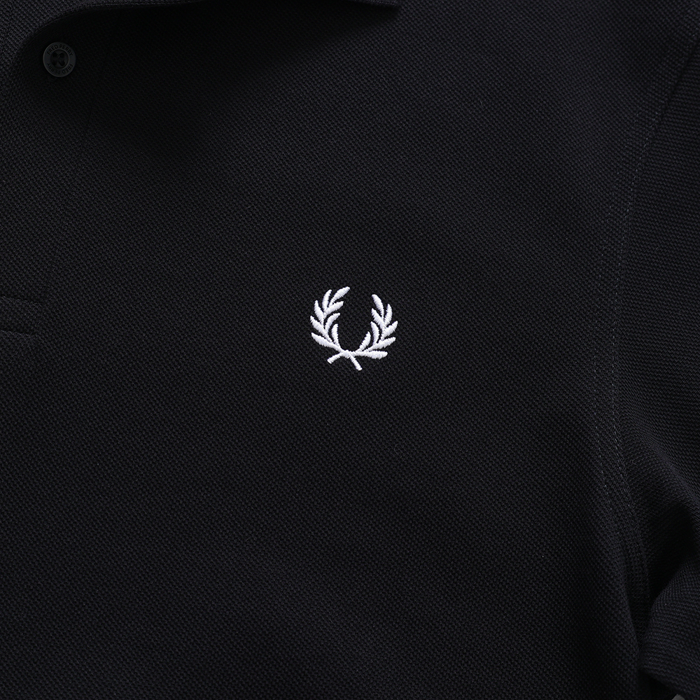 프레드페리 플레인 프레드페리 셔츠 블랙/화이트(Fred Perry Plain Fred Perry Shirt Black/White) - 4