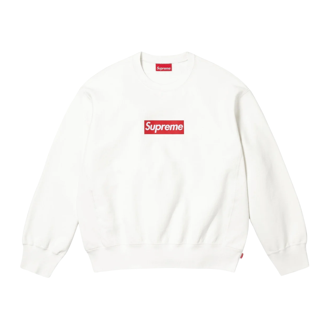 Washed Box Logo Crewnec　Lサイズ　正規品 サイズL Supreme Washed Box Logo Crewnec 白