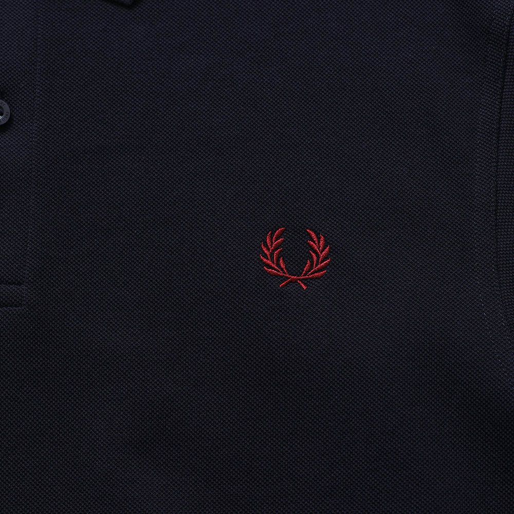 프레드페리 플레인 프레드페리 셔츠 네이비/번트 레드(Fred Perry Plain Fred Perry Shirt Navy/Burnt Red) - 4