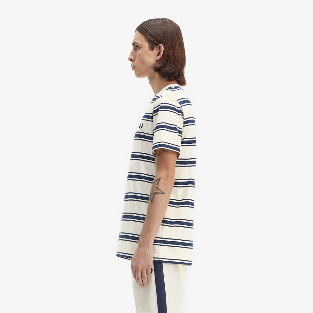 프레드페리 파인 스트라이프 티셔츠 에크루(Fred Perry Fine Stripe T-Shirt Ecru) - 3