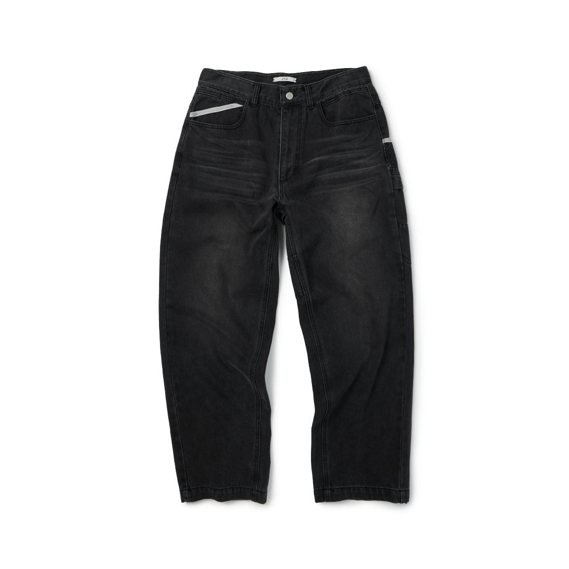 이티씨이 기어 워시드 데님 팬츠 블랙(ETCE Gear Washed Denim Pants Black)