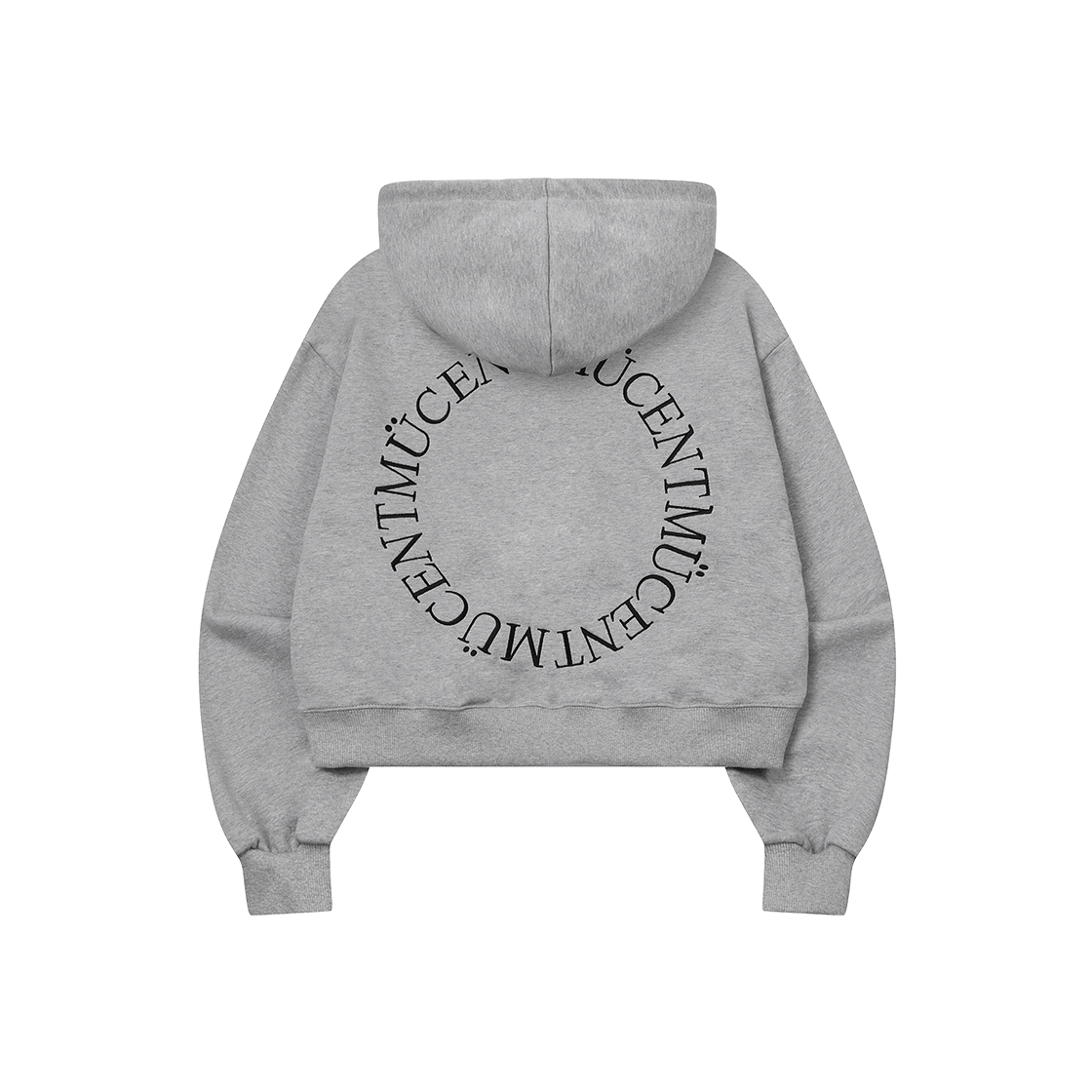 무센트 원형 백 로고 후드티 그레이(MUCENT Arc Back Logo Hoodie Gray) - 3