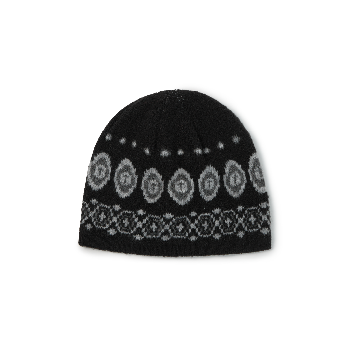 이티씨이 노르딕 자카드 비니 블랙(ETCE Nordic Jacquard Beanie Black)