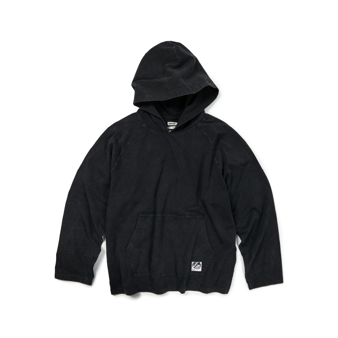 [트리플적립] 이티씨이 기어 라벨 워시드 후디 블랙([트리플적립] ETCE Gear Label Washed Hoodie Black) - 1