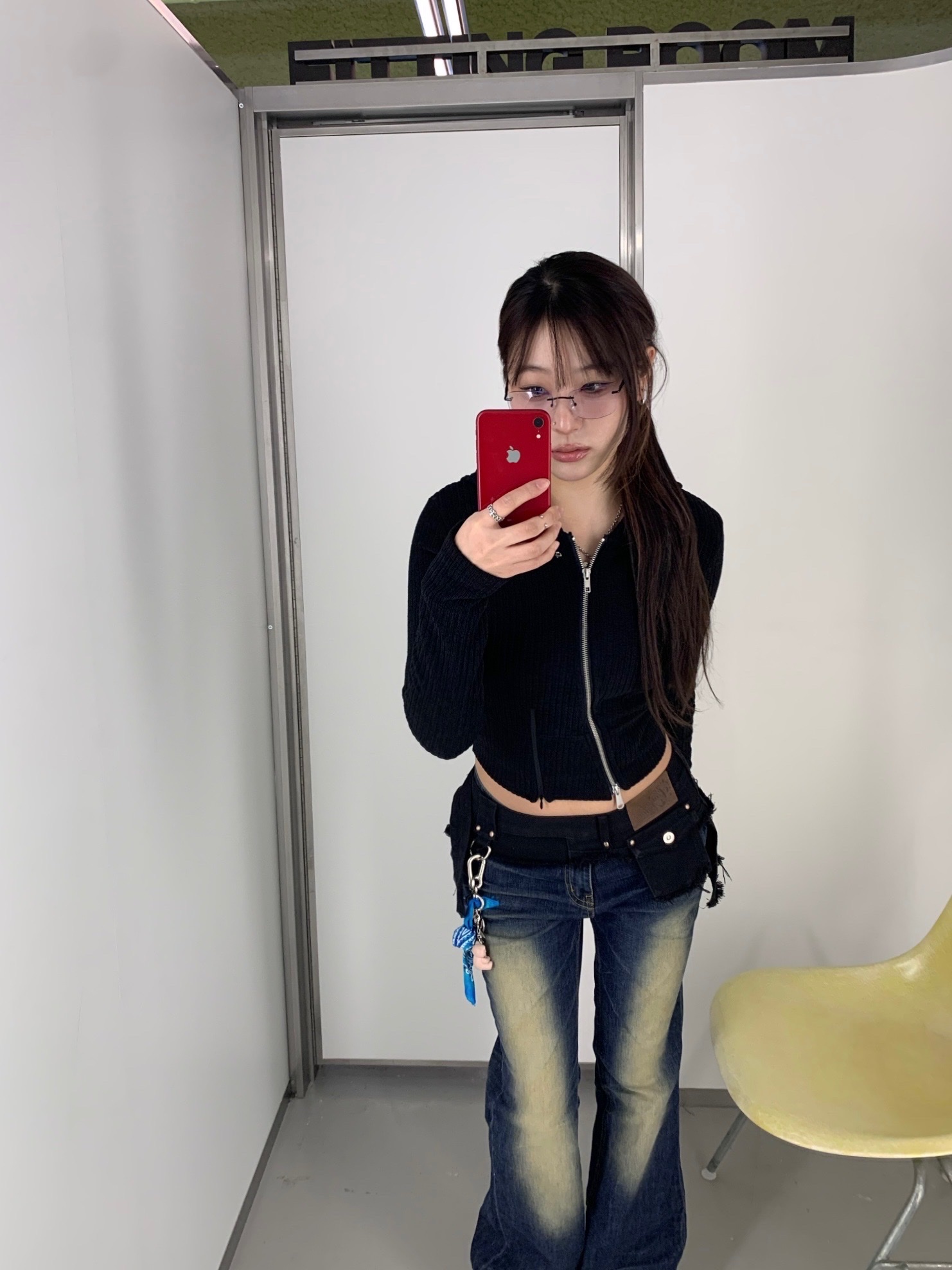 베이컨트 아카이브 모로 립 후드 집업 블랙, 베이컨트 아카이브 모로 립 후드 집업 베이지 착용 스타일