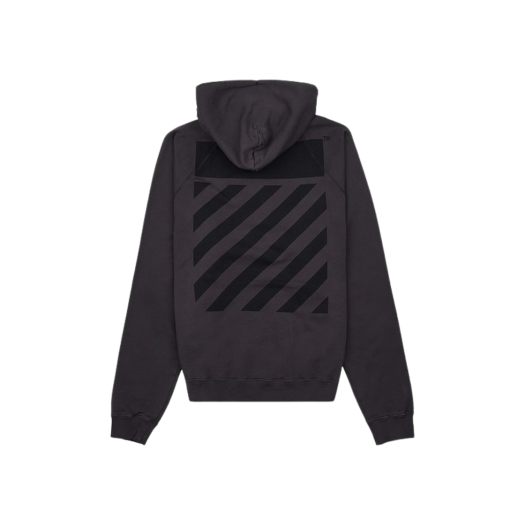 Off-White Diag Tab Over Hoodie Dark Grey