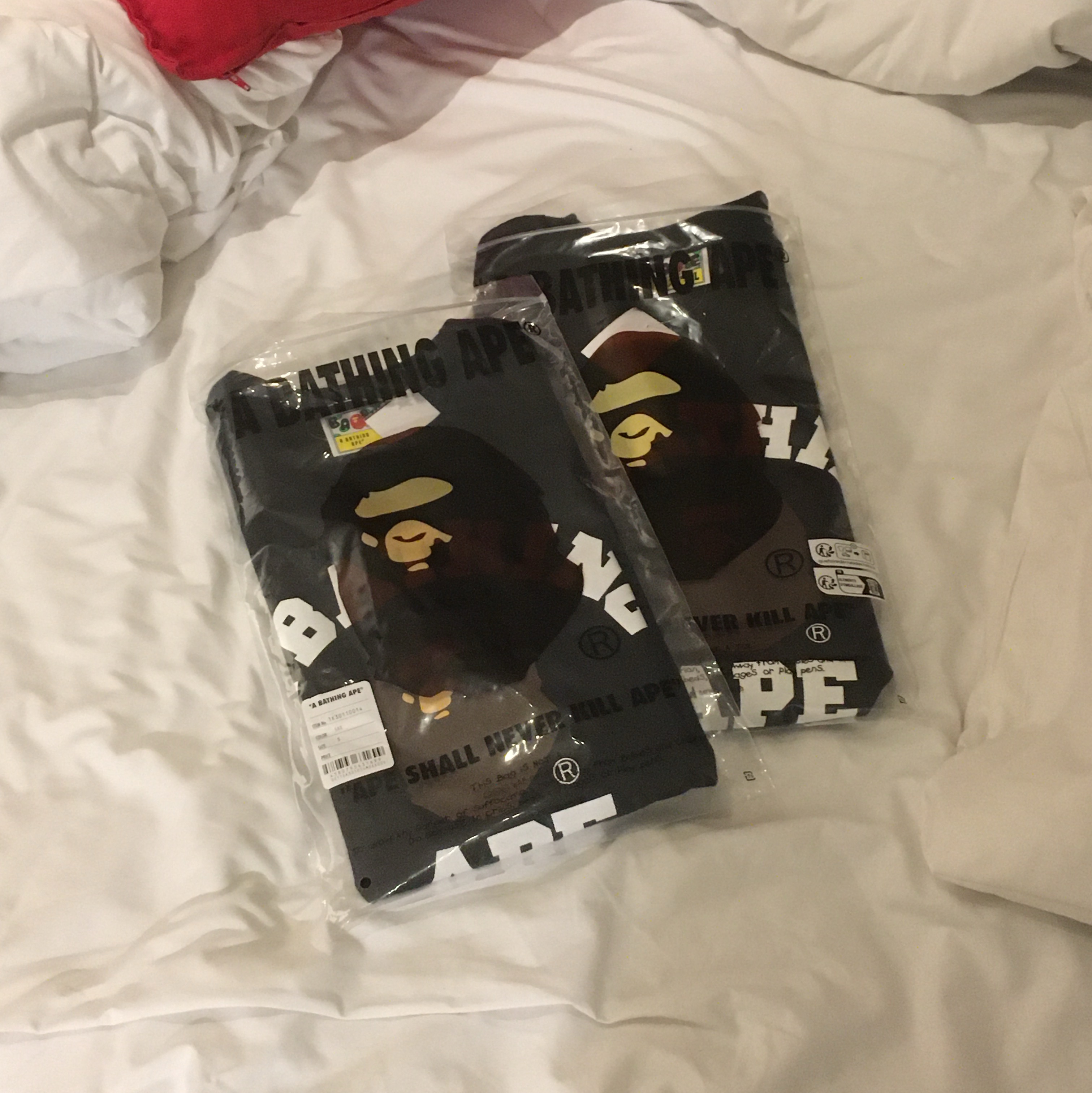 BAPE College T-Shirt Black 착용 스타일