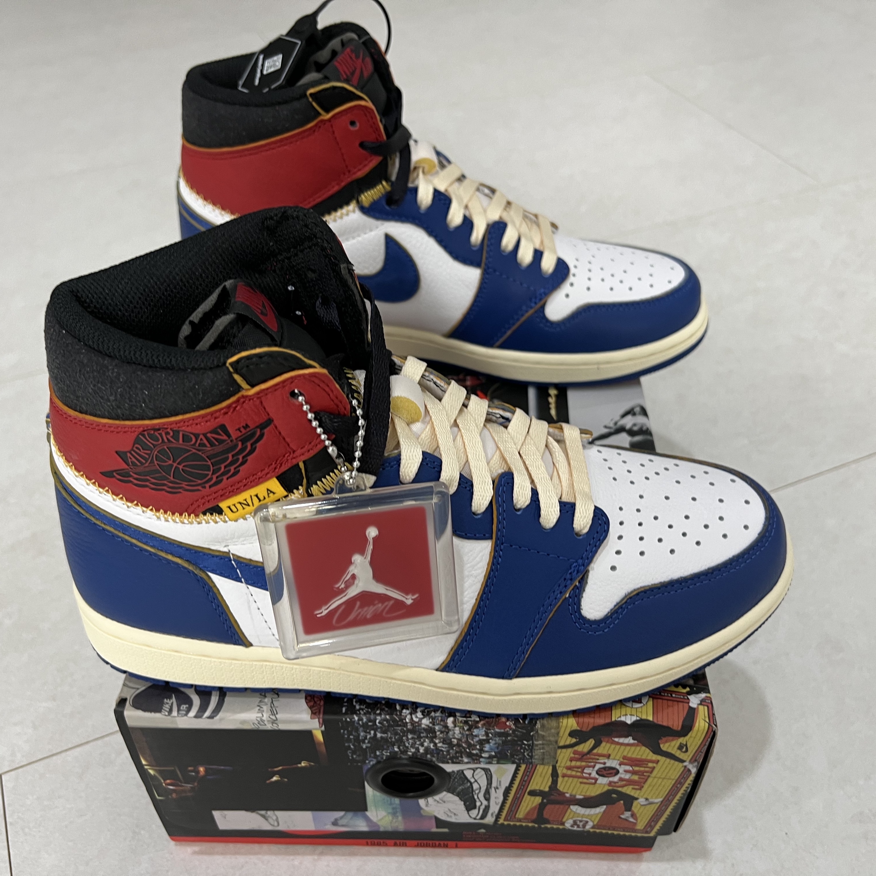 Jordan 1 x Union Retro High Blue Toe 착용 스타일