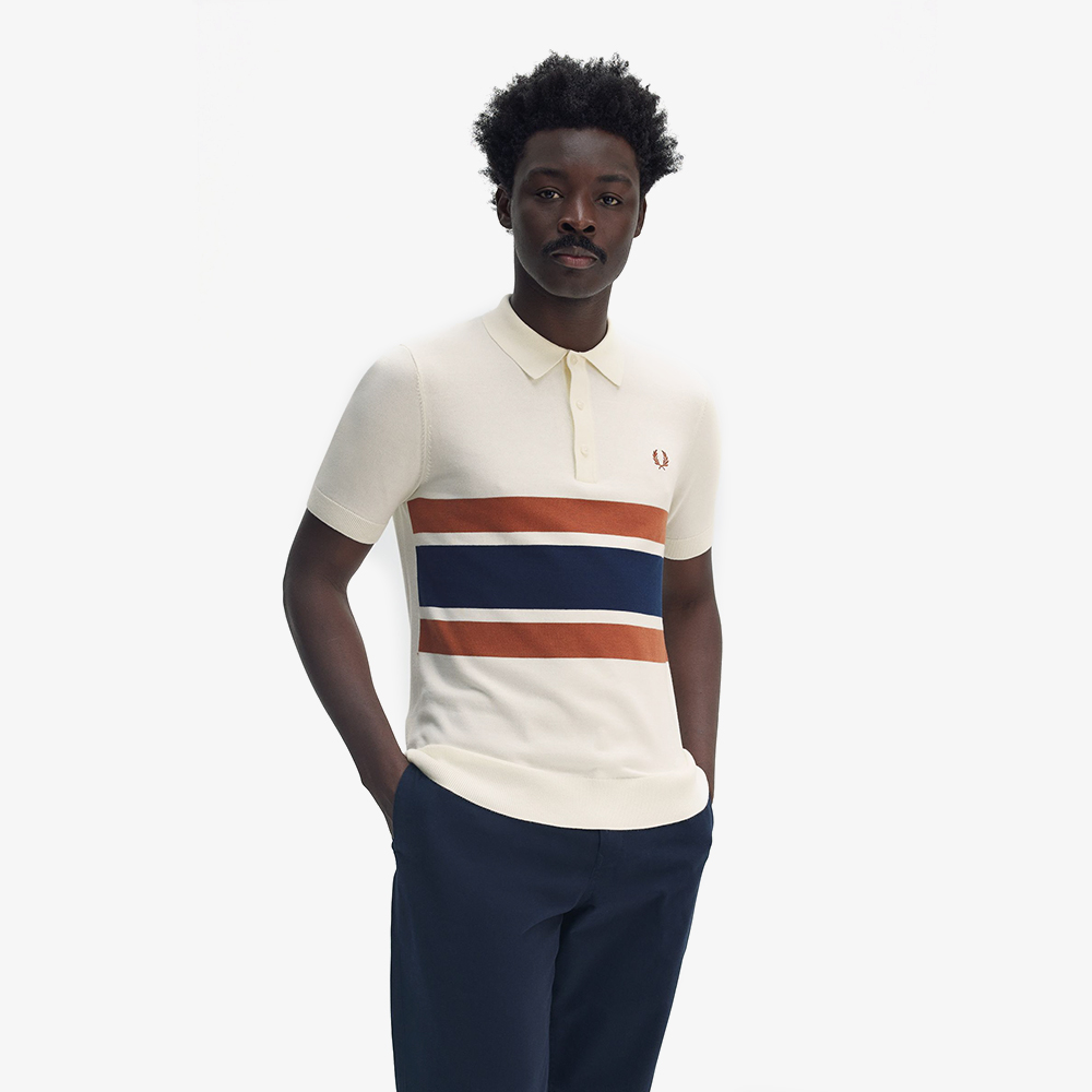 프레드페리 패널 니트 셔츠 라이트 에크루(Fred Perry Panelled Knitted Shirt Light Ecru) - 4