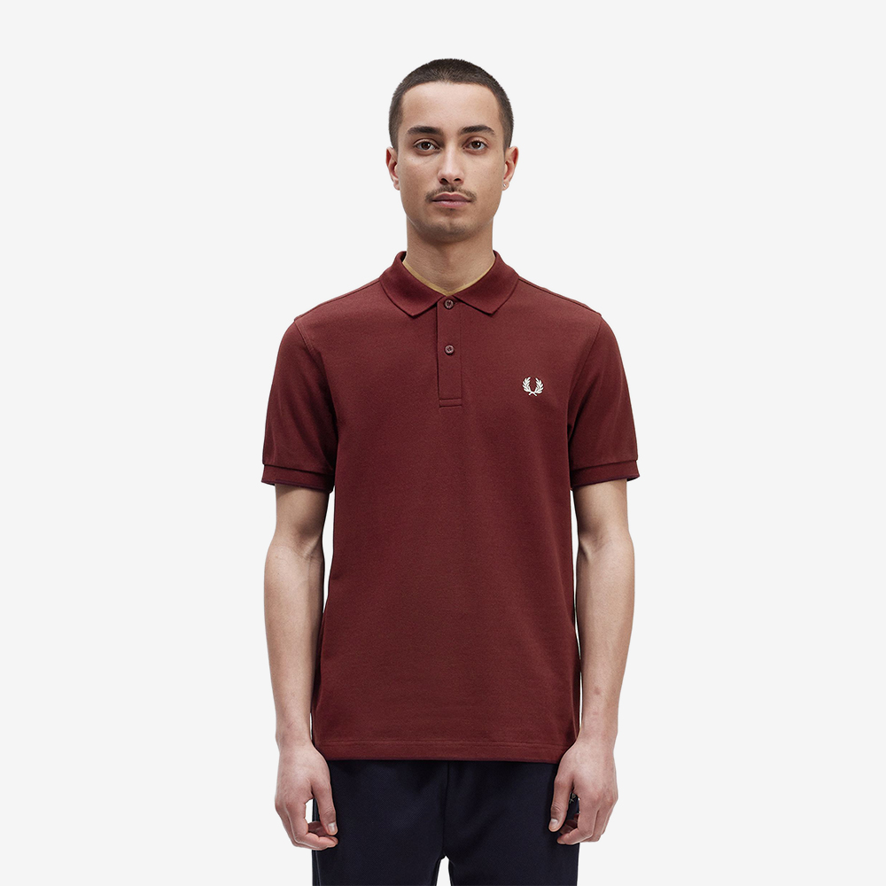 프레드페리 플레인 프레드페리 셔츠 옥스블러드/에크루(Fred Perry The Fred Perry Shirt Oxblood/Ecru) - 2