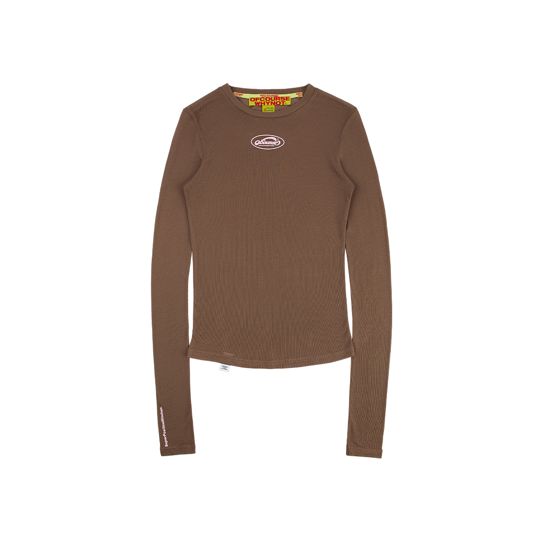 오브콜스와이낫 쎄러데이 나이트 롱슬리브 탑 브라운