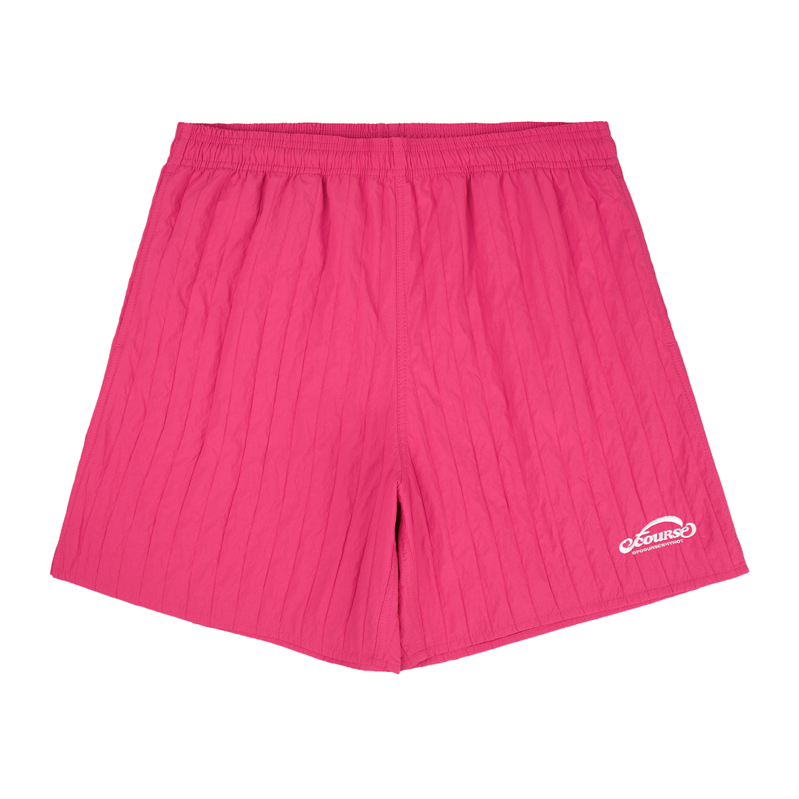 OW42PLU03_P ofcoursewhynot Holy Moly Pleats Nylon Shorts Pink