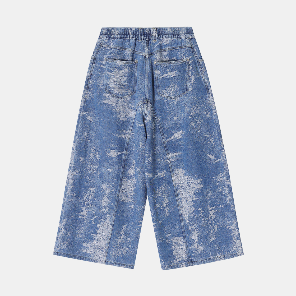 송지오옴므 스트럭처 크롭 와이드 데님 인디고(Songzio Homme Structured Crop Wide Denim Indigo) - 2