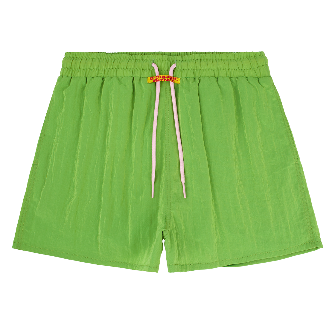 OW42PLF04_G ofcoursewhynot My Favorite Nylon Mini Shorts L.Green