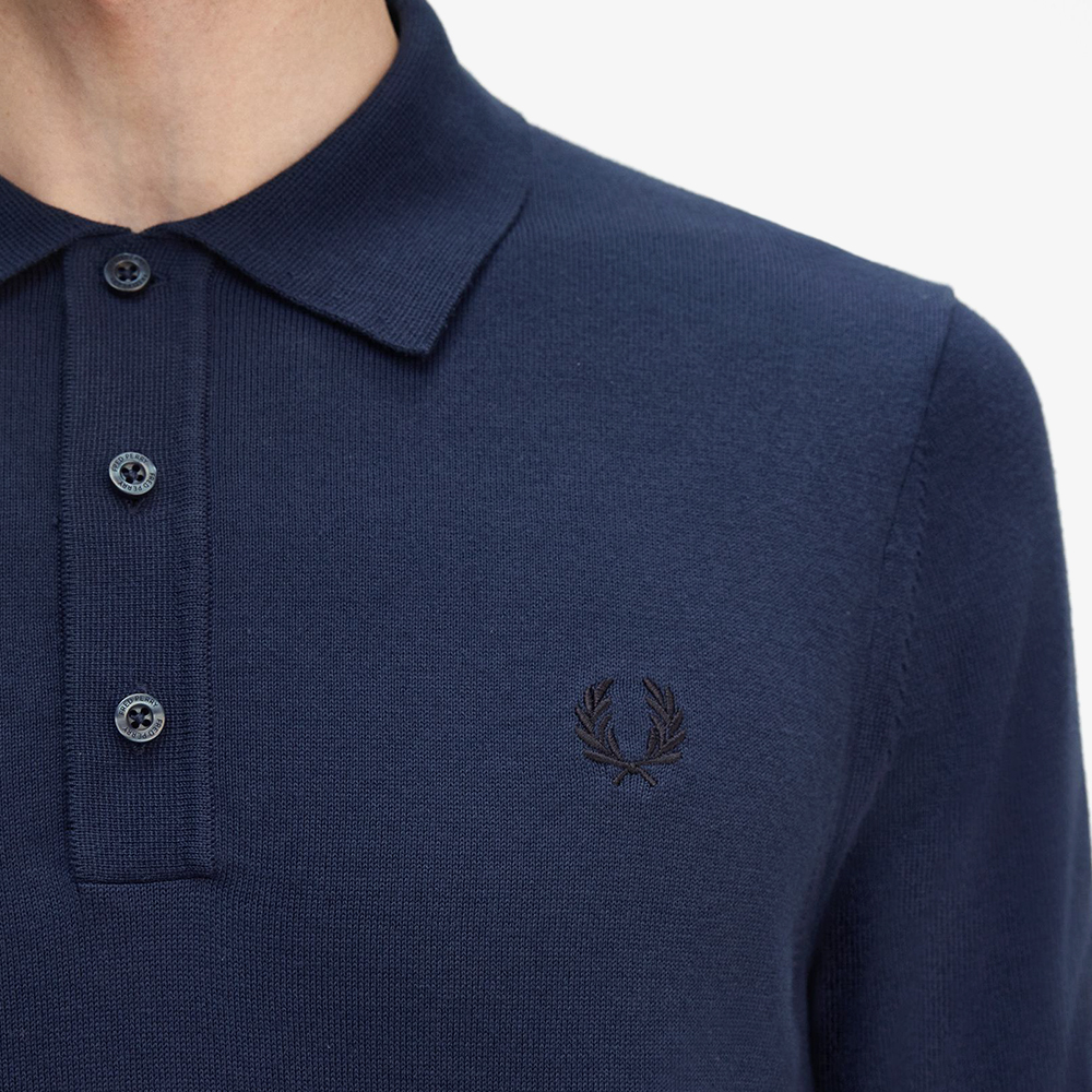 프레드페리 숏 슬리브 코튼 니트 셔츠 테니스 블루(Fred Perry Cotton Knitted Shirt Tennis Blue) - 5