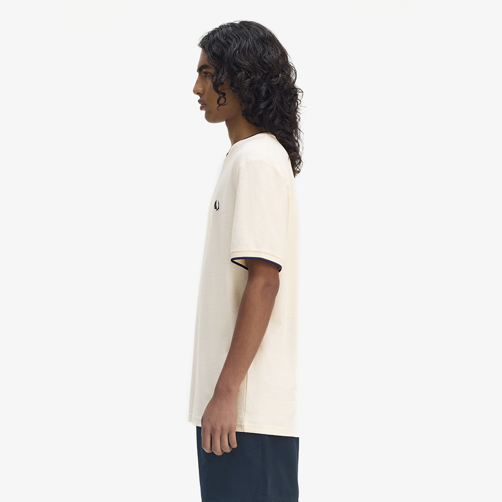 프레드페리 크레이프 피케 티셔츠 에크루(Fred Perry Crepe Pique T-Shirt Ecru) - 3