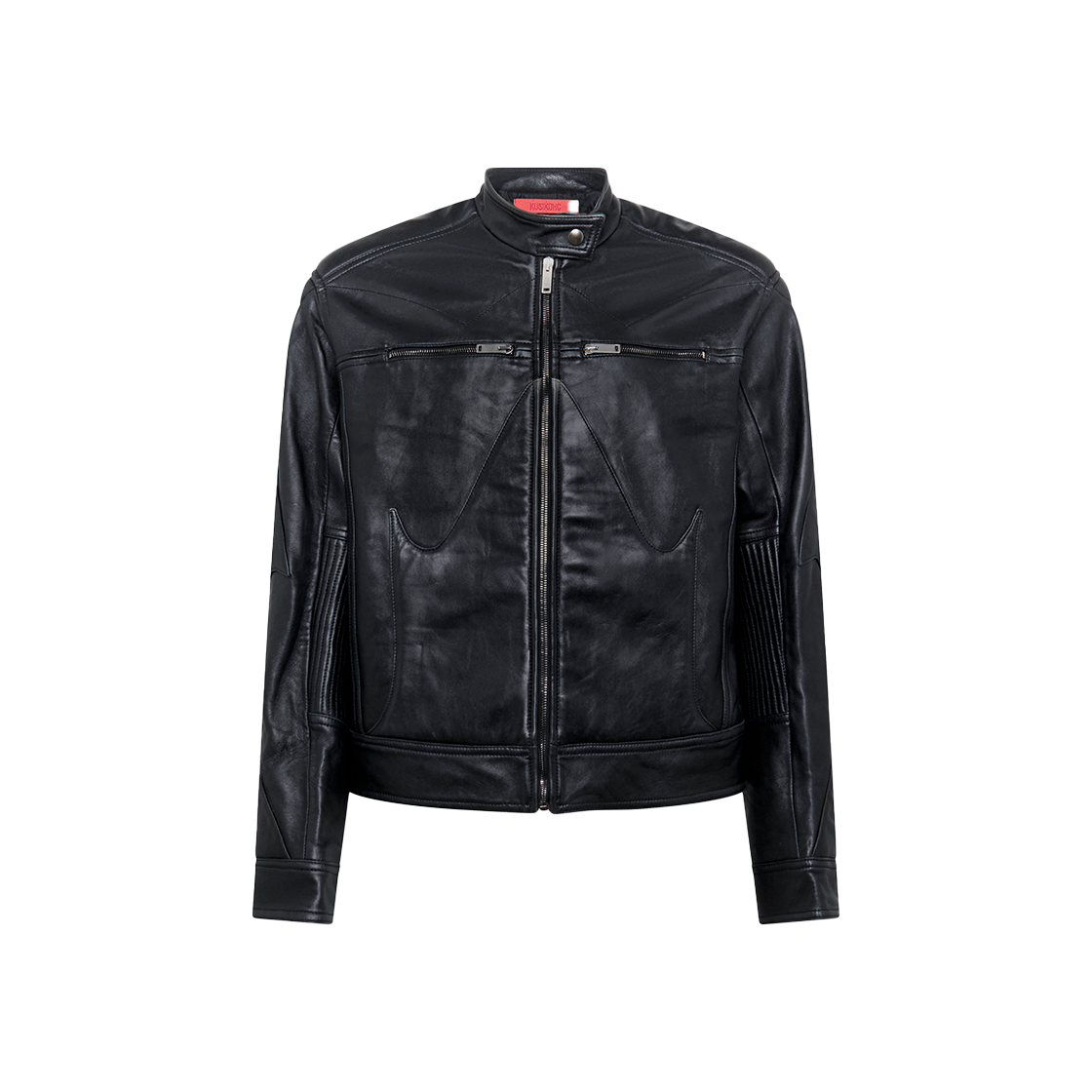 쿠시코크 바이커 레더 자켓 블랙 - 25SS(Kusikohc Biker Leather Jacket Black - 25SS)