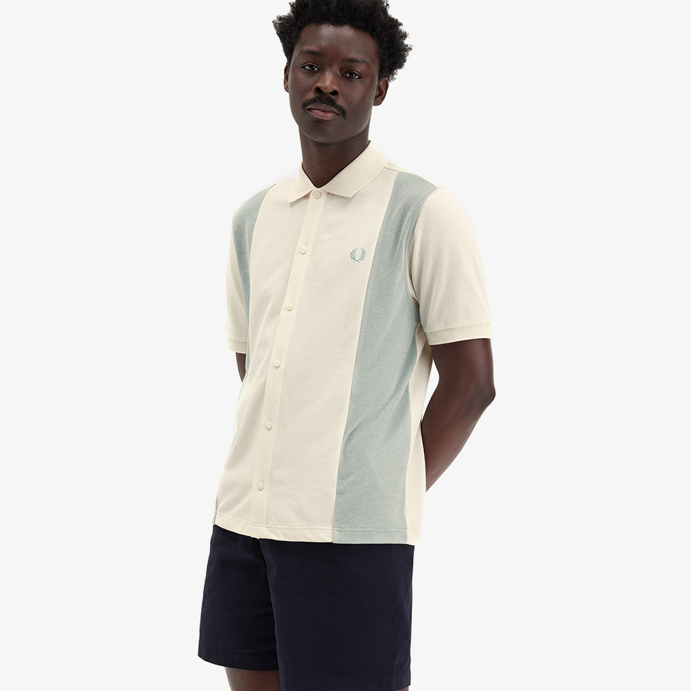 프레드페리 타월링 패널 폴로 셔츠 에크루(Fred Perry Towelling Panel Polo Shirt Ecru) - 4