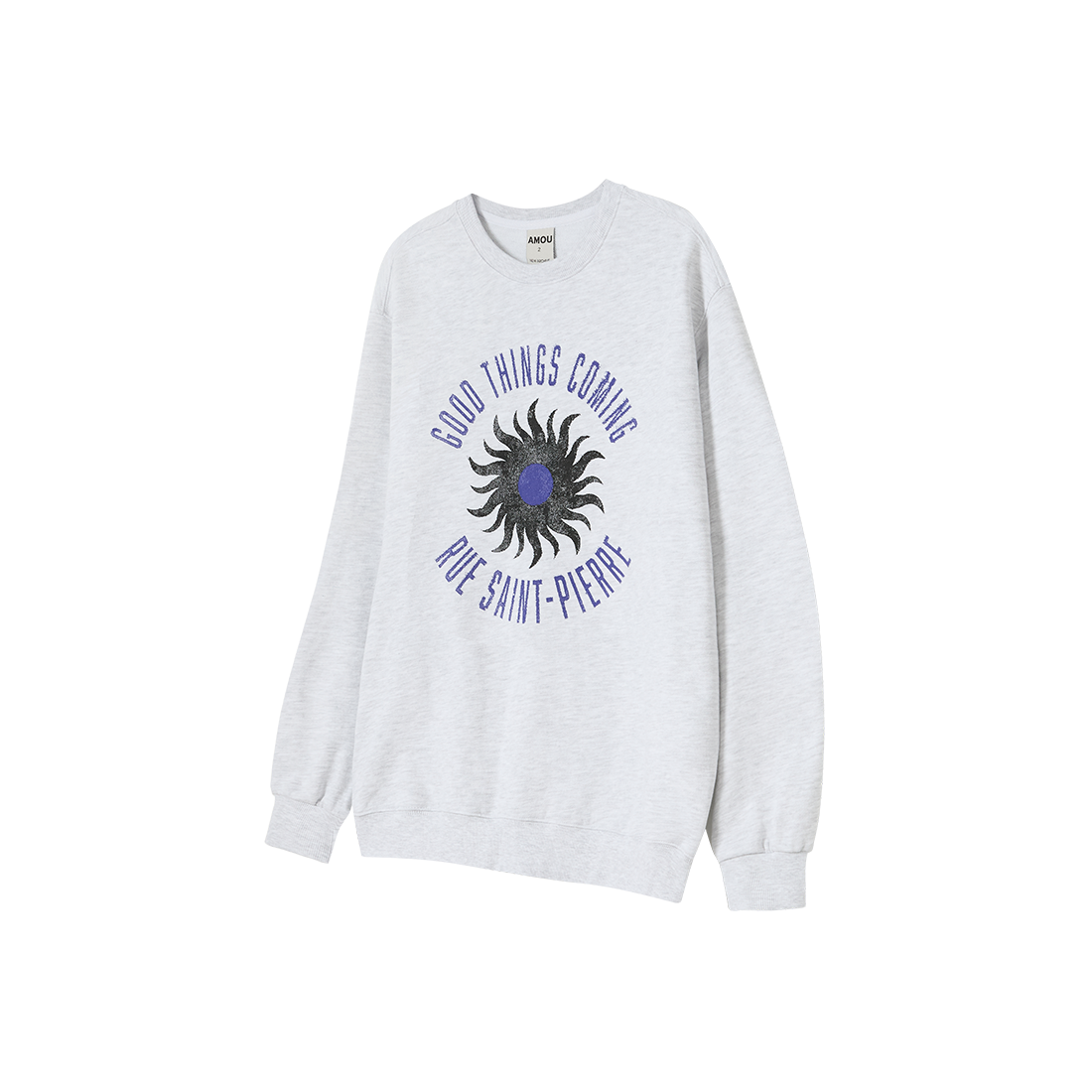 아모우 60's 빈티지 썬라이즈 스웻셔츠 백메란지(AMOU 60’S Vintage Sunrise Sweatshirts White Gray) - 2