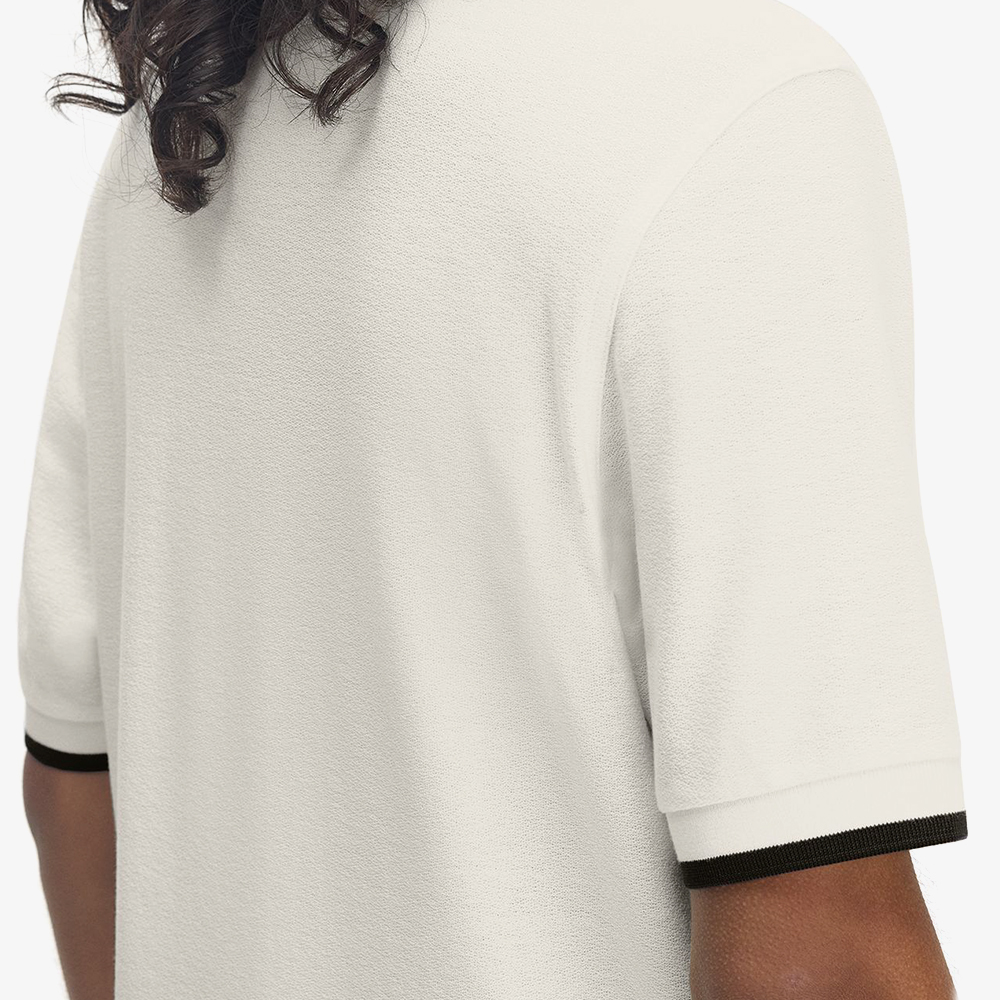 프레드페리 크레이프 피케 집 넥 셔츠 에크루(Fred Perry Crepe Pique Zip Neck Shirt Ecru) - 6