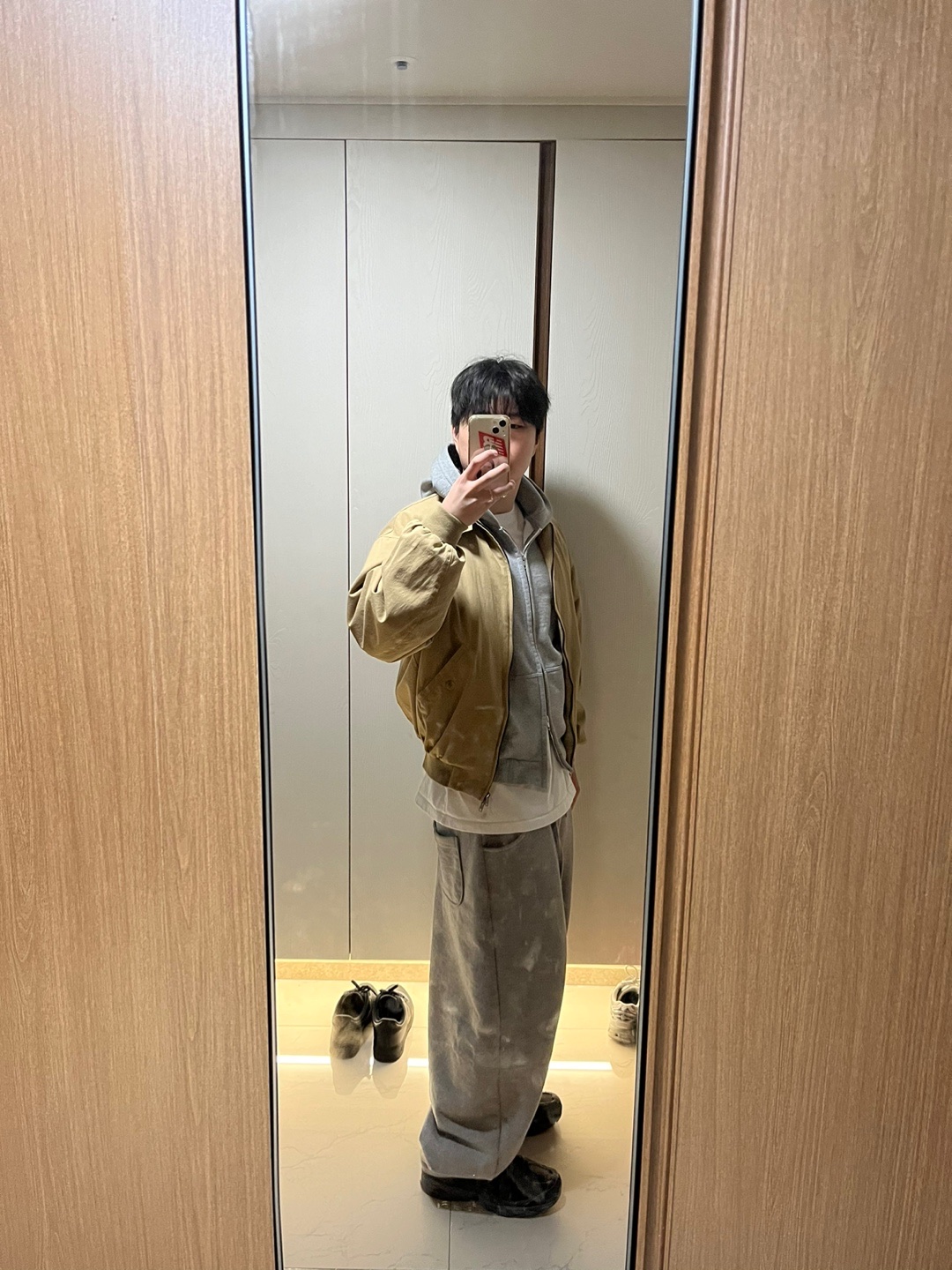 New Balance 509 Black Castle Grey, MJD Everyday Heavy Sweat Baggy Pants Melange Grey 착용 스타일