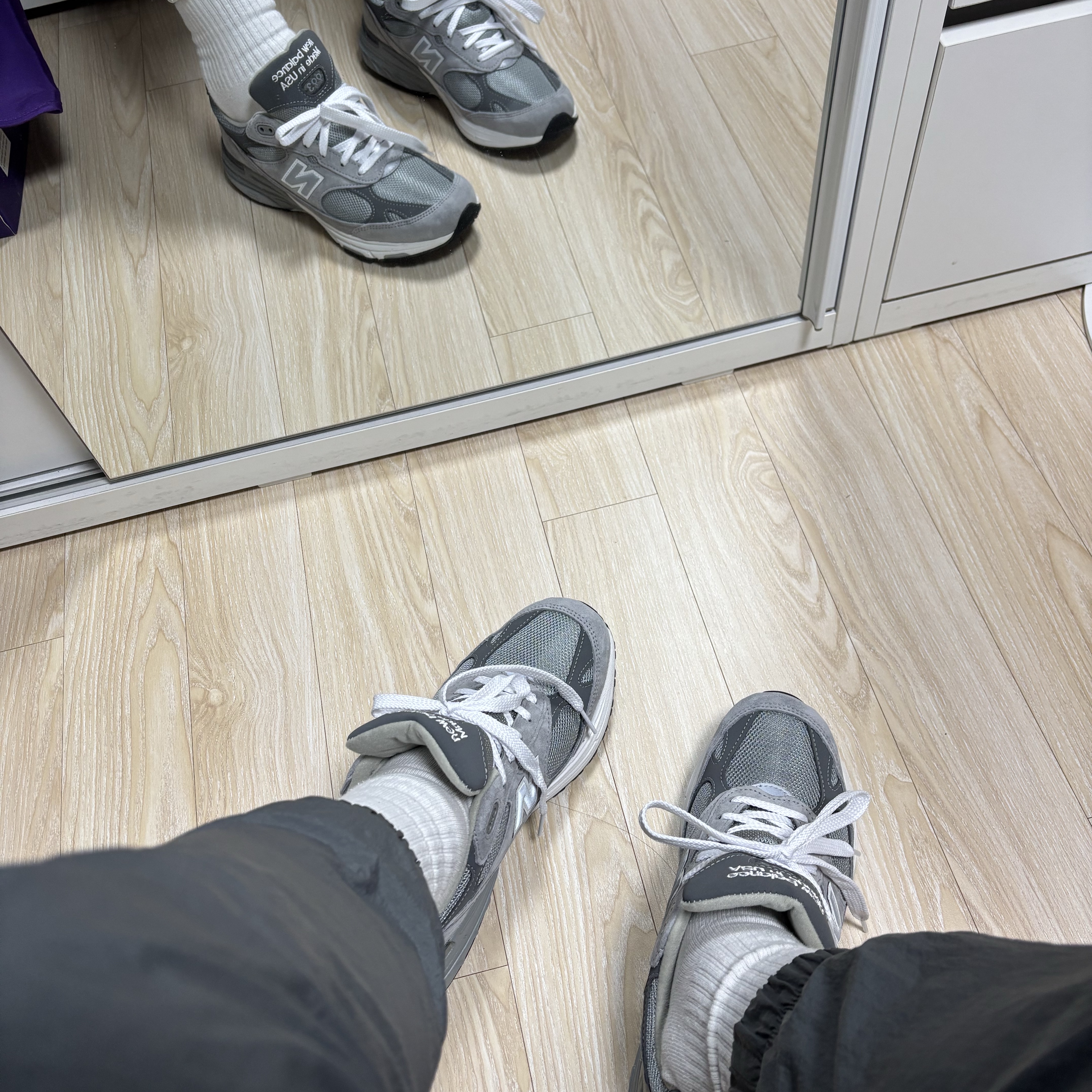 New Balance 993 Made in USA Grey - D Standard 착용 스타일