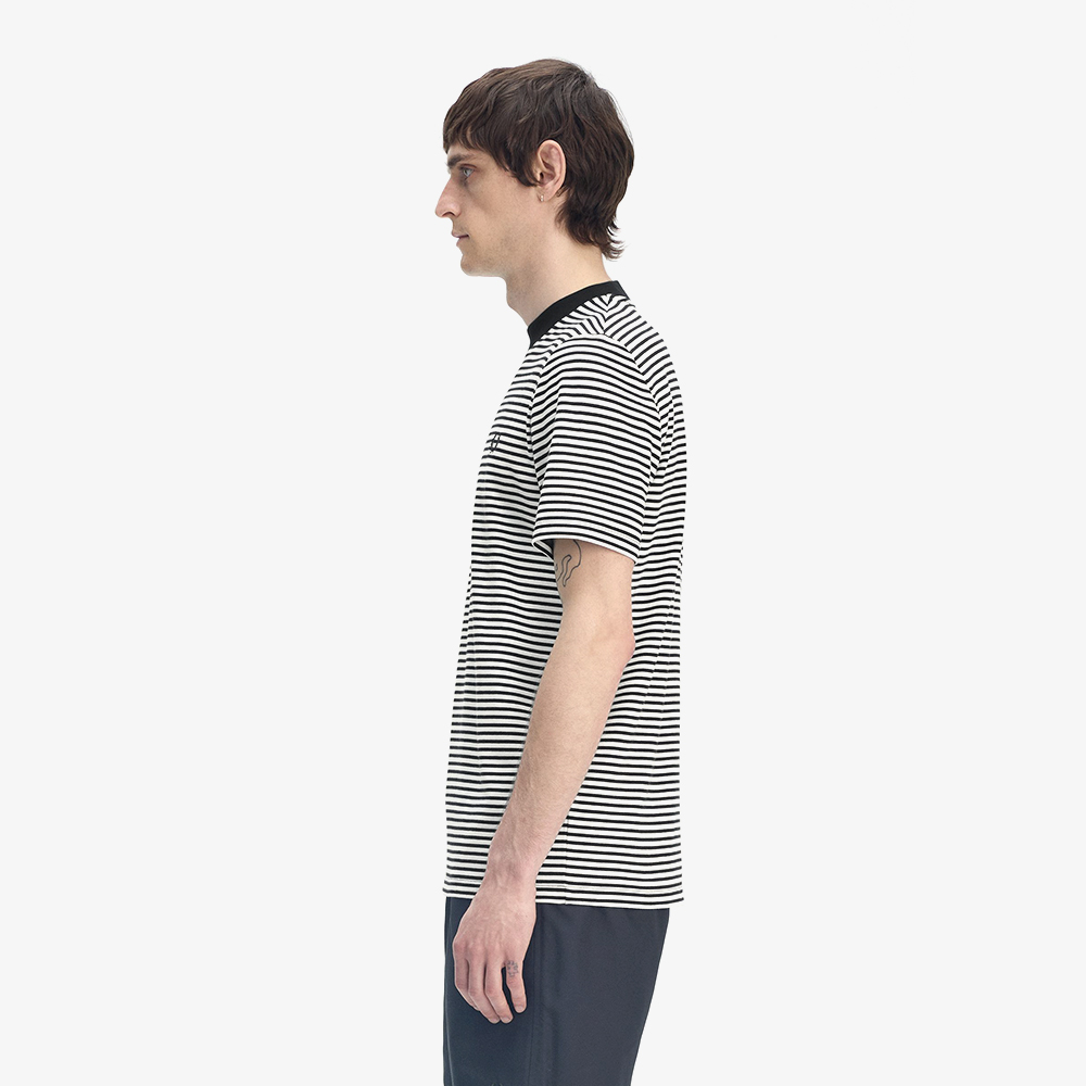 프레드페리 파인 스트라이프 티셔츠 네이비/스노우 화이트(Fred Perry Fine Stripe T-Shirt Navy/Snow White) - 3