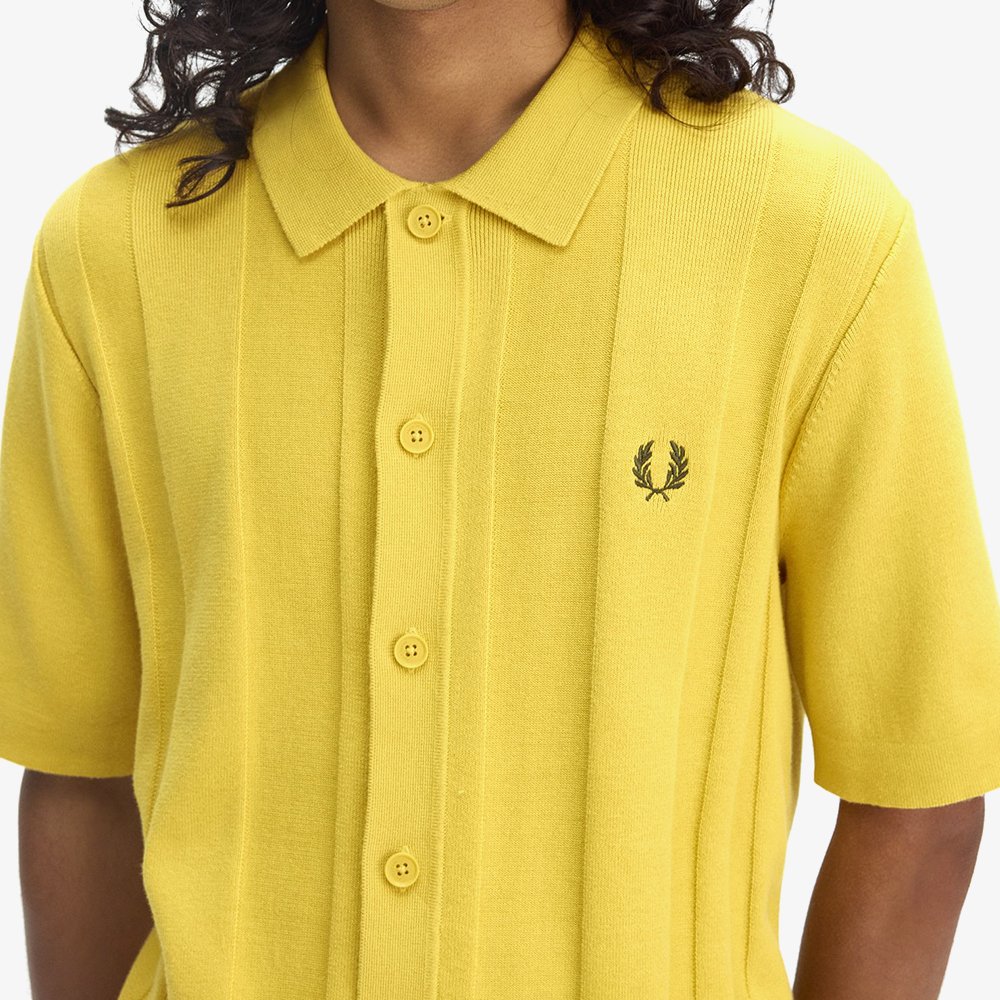 프레드페리 버튼스루 숏 슬리브 셔츠 허니콤(Fred Perry Button Through Shirt Honeycomb) - 5