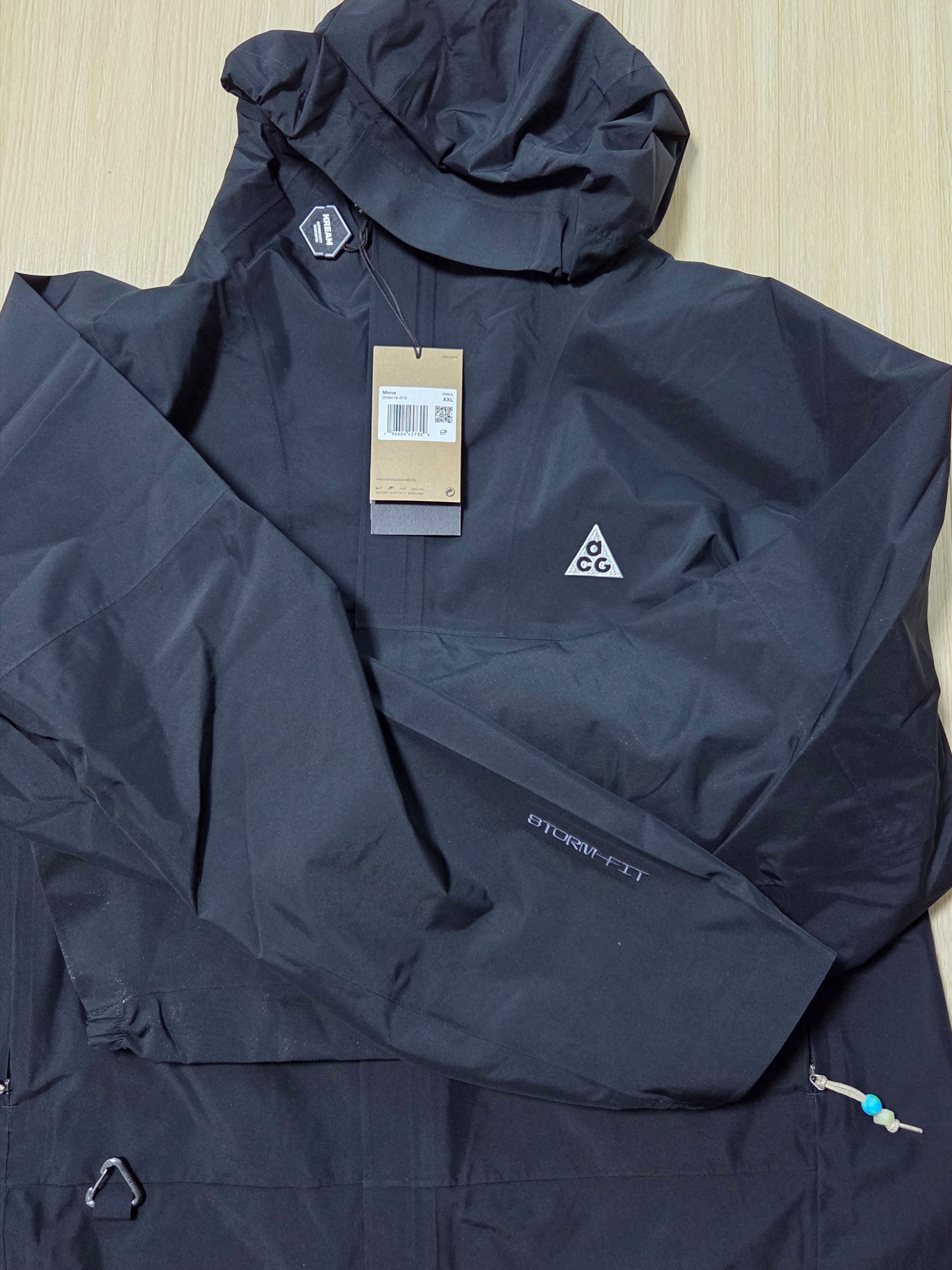 Nike ACG Storm-Fit ADV Cascade Rains Full Zip Jacket Black - Asia 착용 스타일