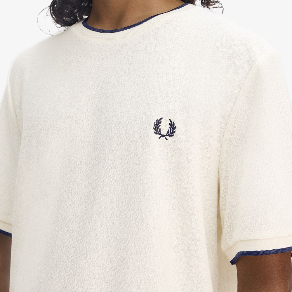 프레드페리 크레이프 피케 티셔츠 에크루(Fred Perry Crepe Pique T-Shirt Ecru) - 5