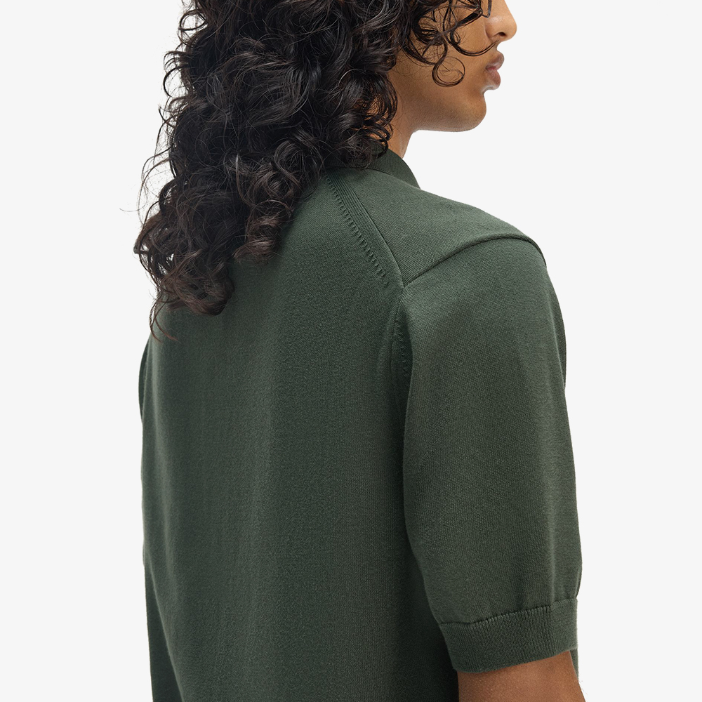 프레드페리 숏 슬리브 코튼 니트 셔츠 코트 그린(Fred Perry Cotton Knitted Shirt Court Green) - 6