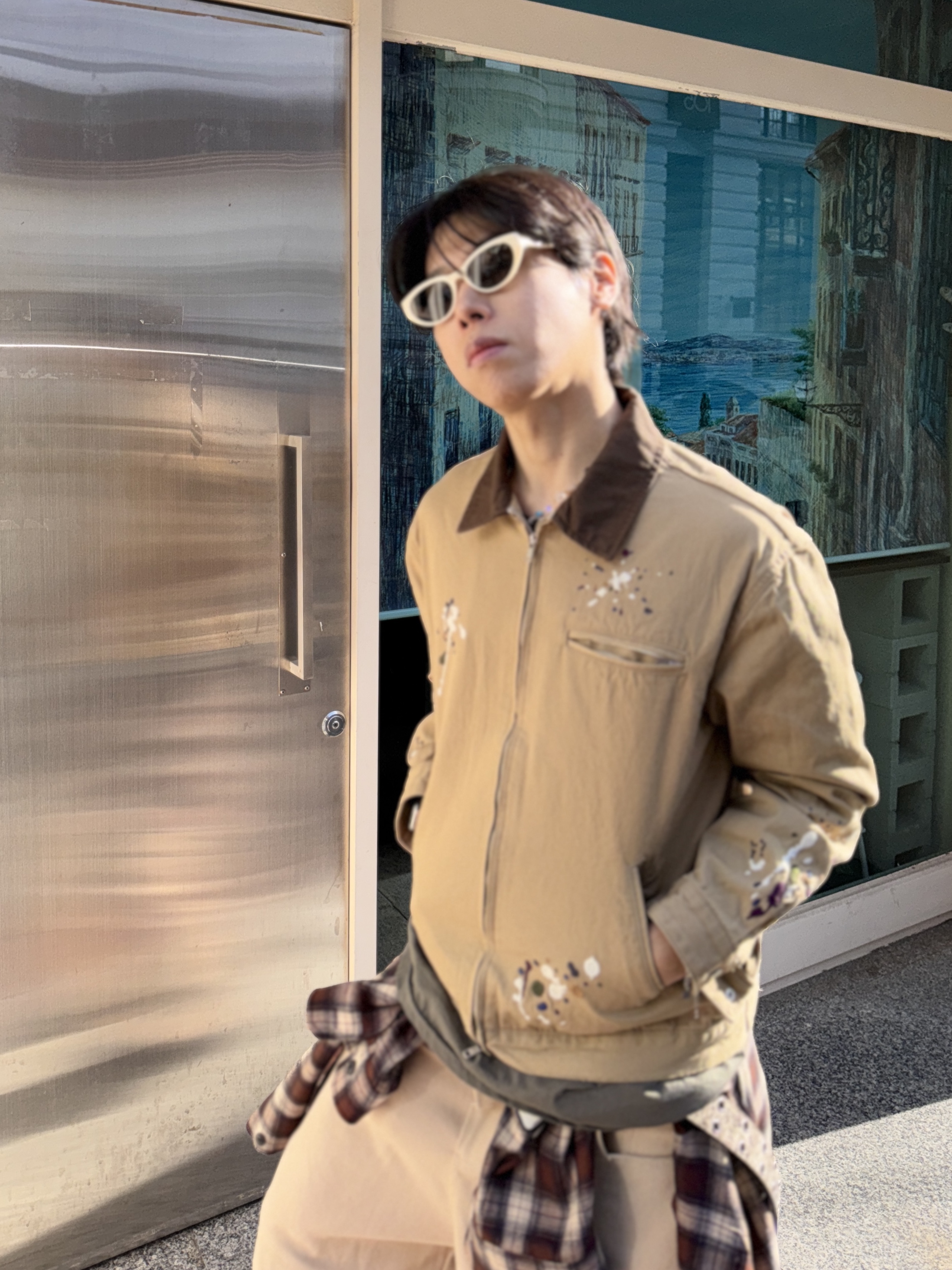 Kamien x MJD Double Hole Belt Oreo Calf Hair 착용 스타일 - 7