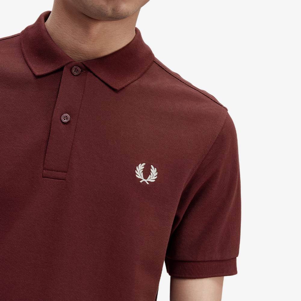 프레드페리 플레인 프레드페리 셔츠 옥스블러드/에크루(Fred Perry The Fred Perry Shirt Oxblood/Ecru) - 5