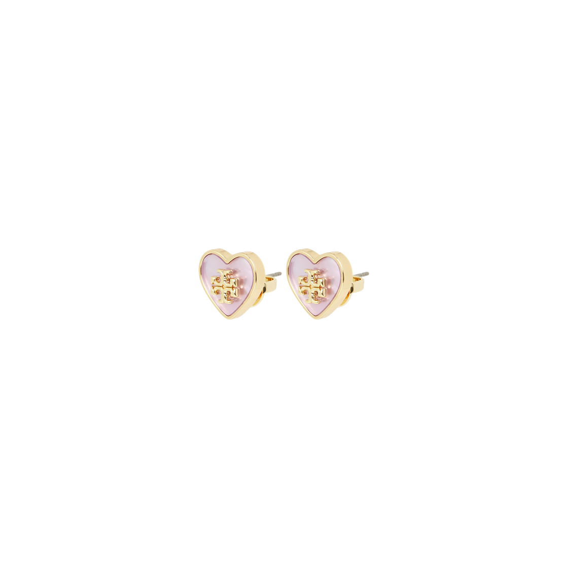 (W) 토리버치 키라 하트 스터드 이어링 골드 핑크((W) Tory Burch Kira Heart Stud Earrings Gold Pink) - 2