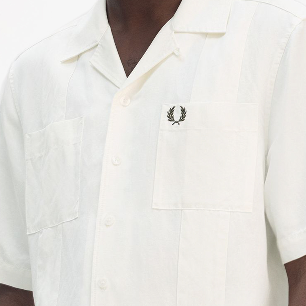 프레드페리 린넨 블렌드 리비어 칼라 셔츠 스노우 화이트(Fred Perry Linen Blend Revere Collar Shirt Snow White) - 6