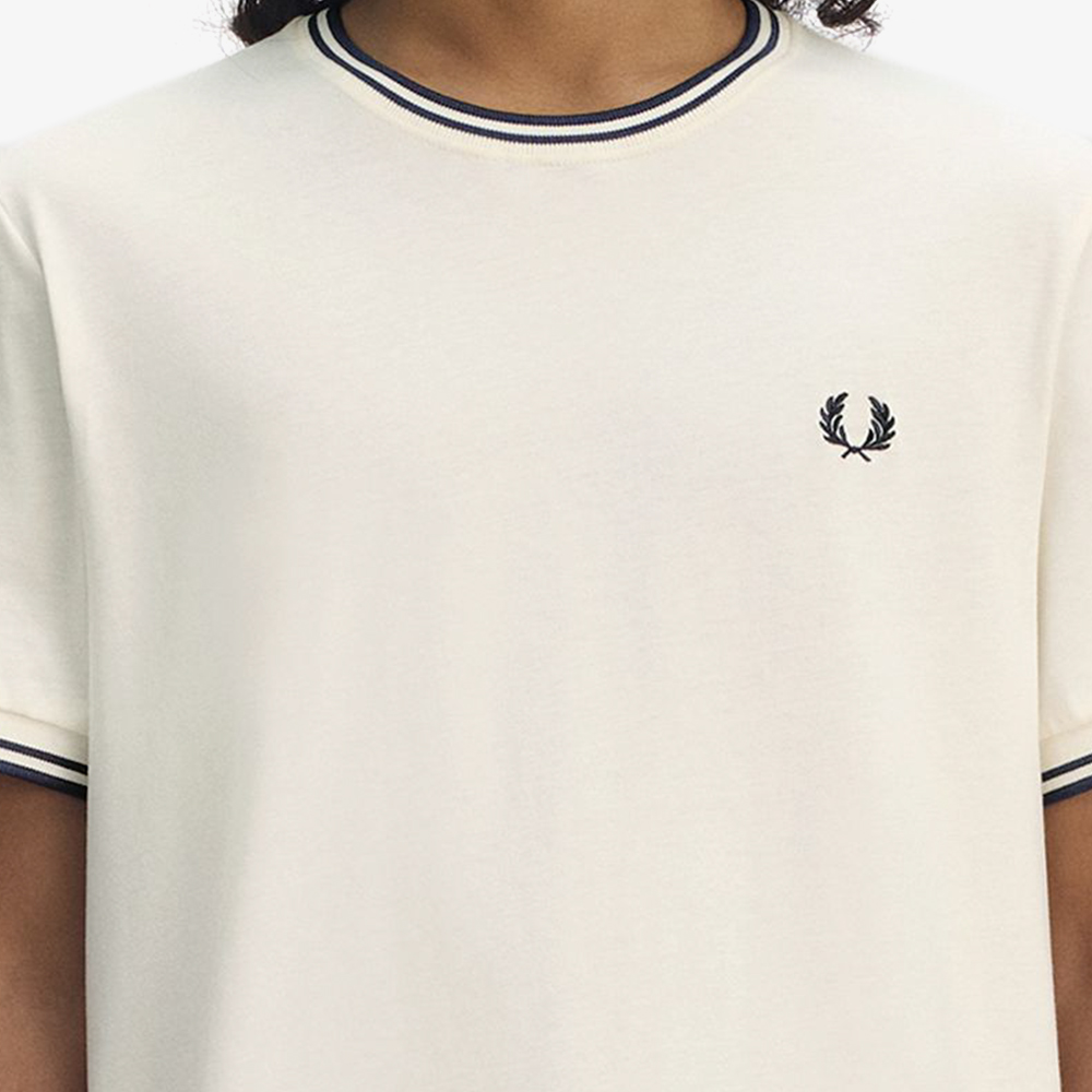 프레드페리 트윈 팁 티셔츠 에크루/테니스 블루(Fred Perry Twin Tipped T-Shirt Ecru/Tennis Blue) - 5