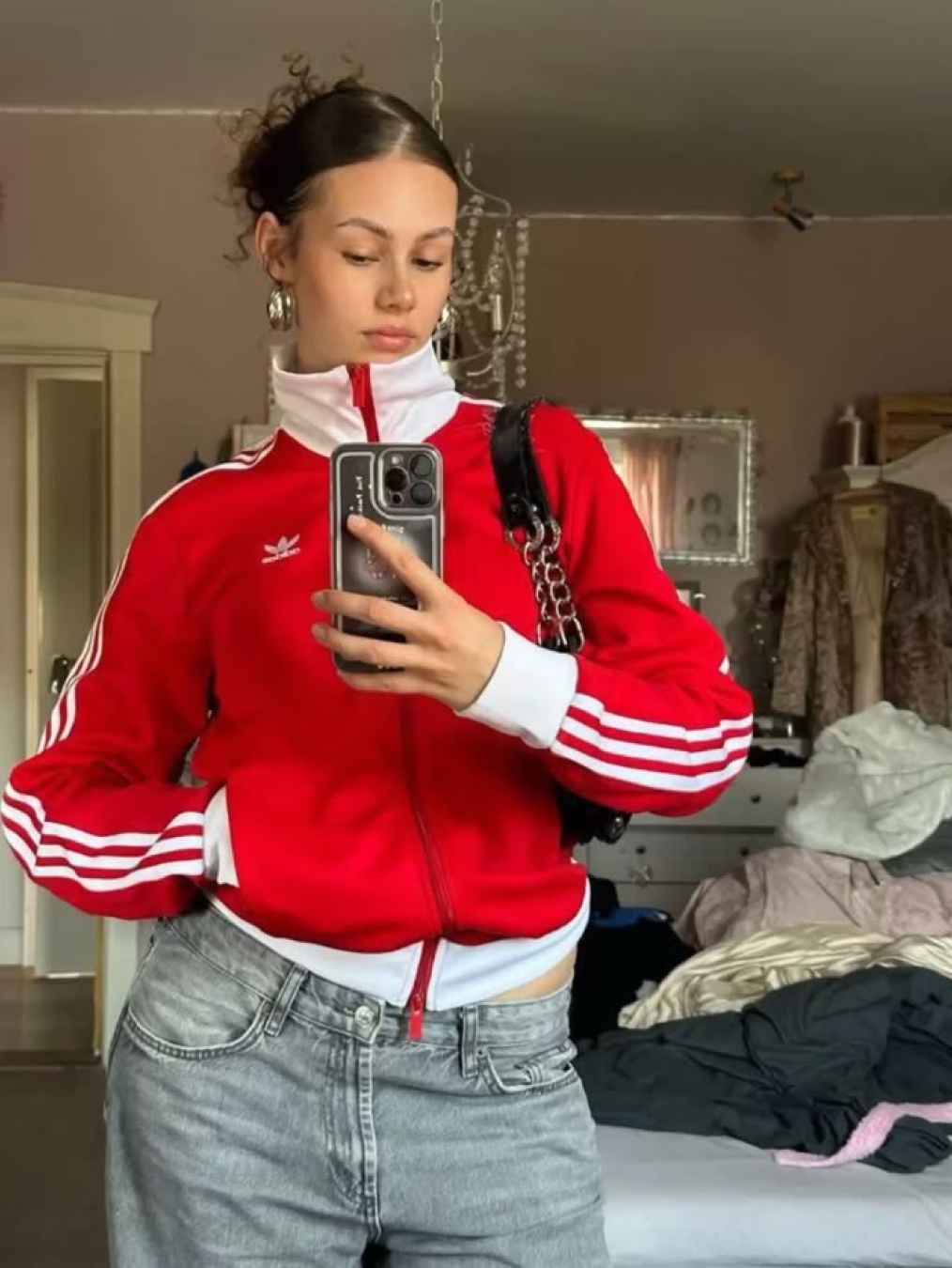 Adidas Adicolor Classic Beckenbauer Track Top Black - KR Sizing, Adidas x Wales Bonner Statement Knit Track Top Mystery Brown - US Sizing 착용 스타일 - 7