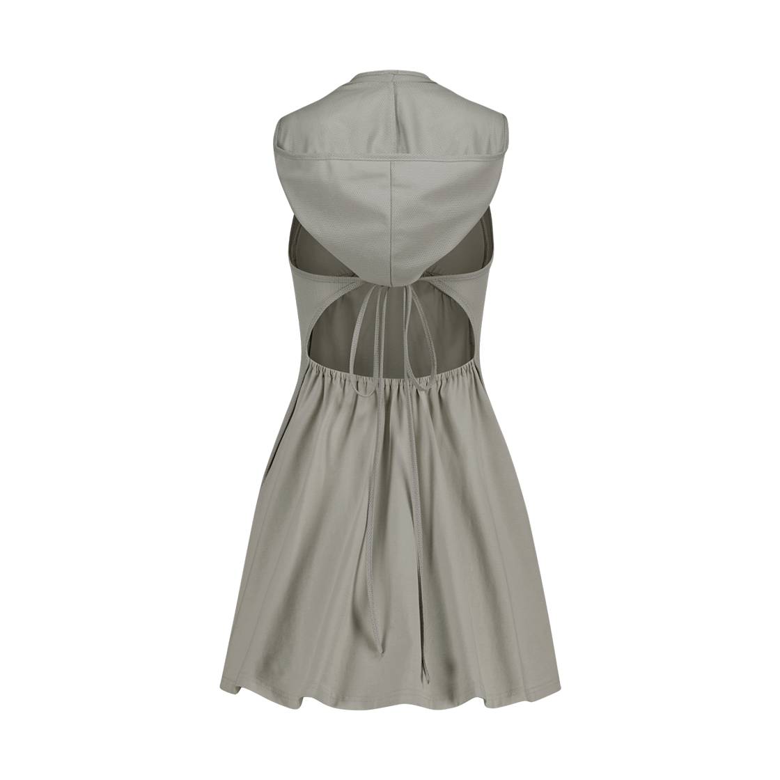 오호스 홀터 후디 에이프런 드레스 그레이(OJOS Halter Hoodie Apron Dress Grey) - 2