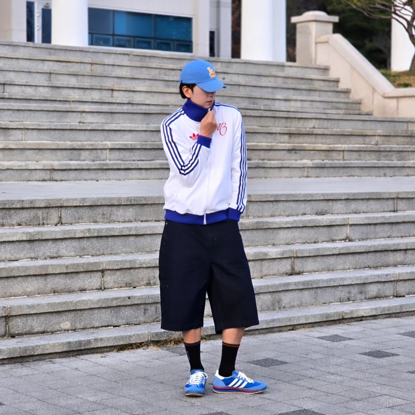 Adidas Jude Bellingham Sports Jacket White - KR Sizing, Adidas Jude Bellingham Sports Jacket White - US Sizing 착용 스타일 - 5
