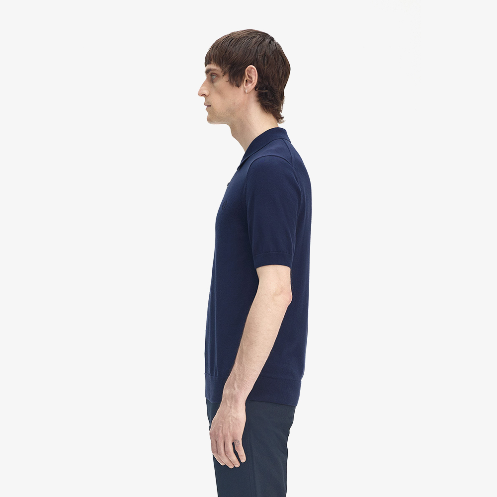 프레드페리 숏 슬리브 코튼 니트 셔츠 테니스 블루(Fred Perry Cotton Knitted Shirt Tennis Blue) - 3