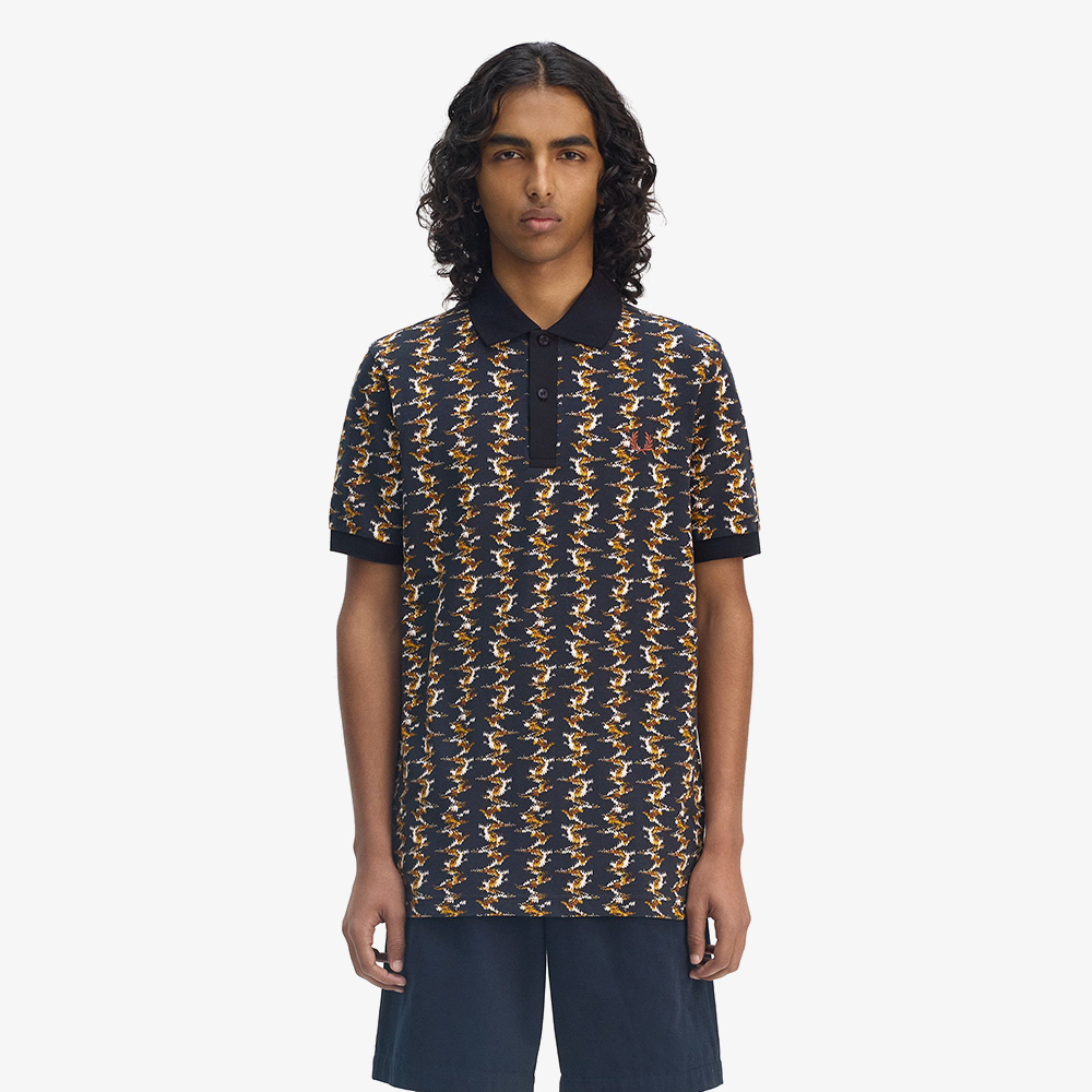 프레드페리 그래픽 프린트 폴로 셔츠 네이비(Fred Perry Graphic Print Polo Shirt Navy) - 2