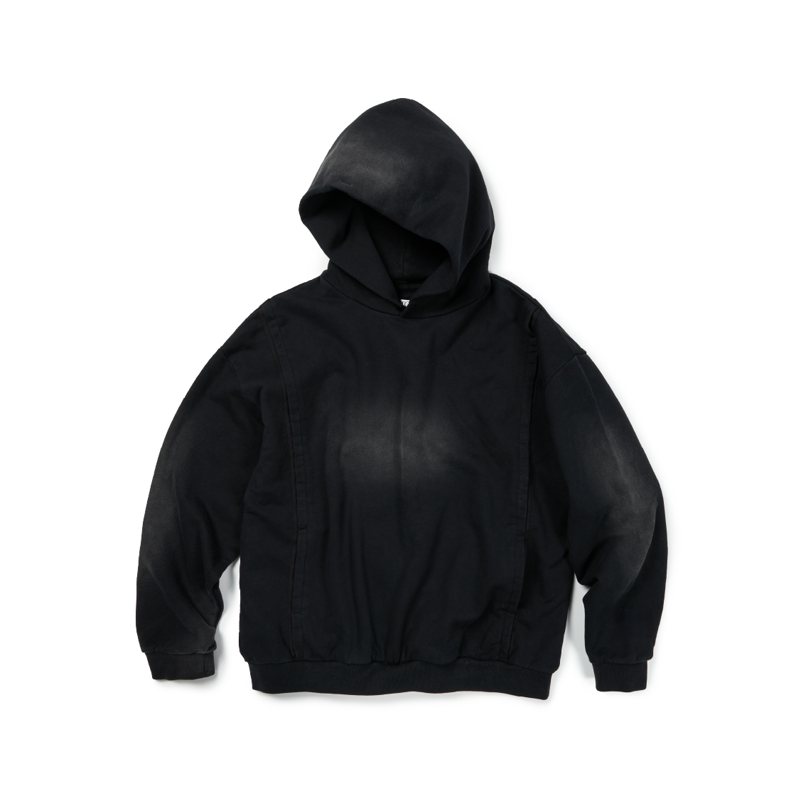 이티씨이 에이치비 테이프 워시드 후디 블랙(ETCE H.B Tape Washed Hoodie Black) - 1