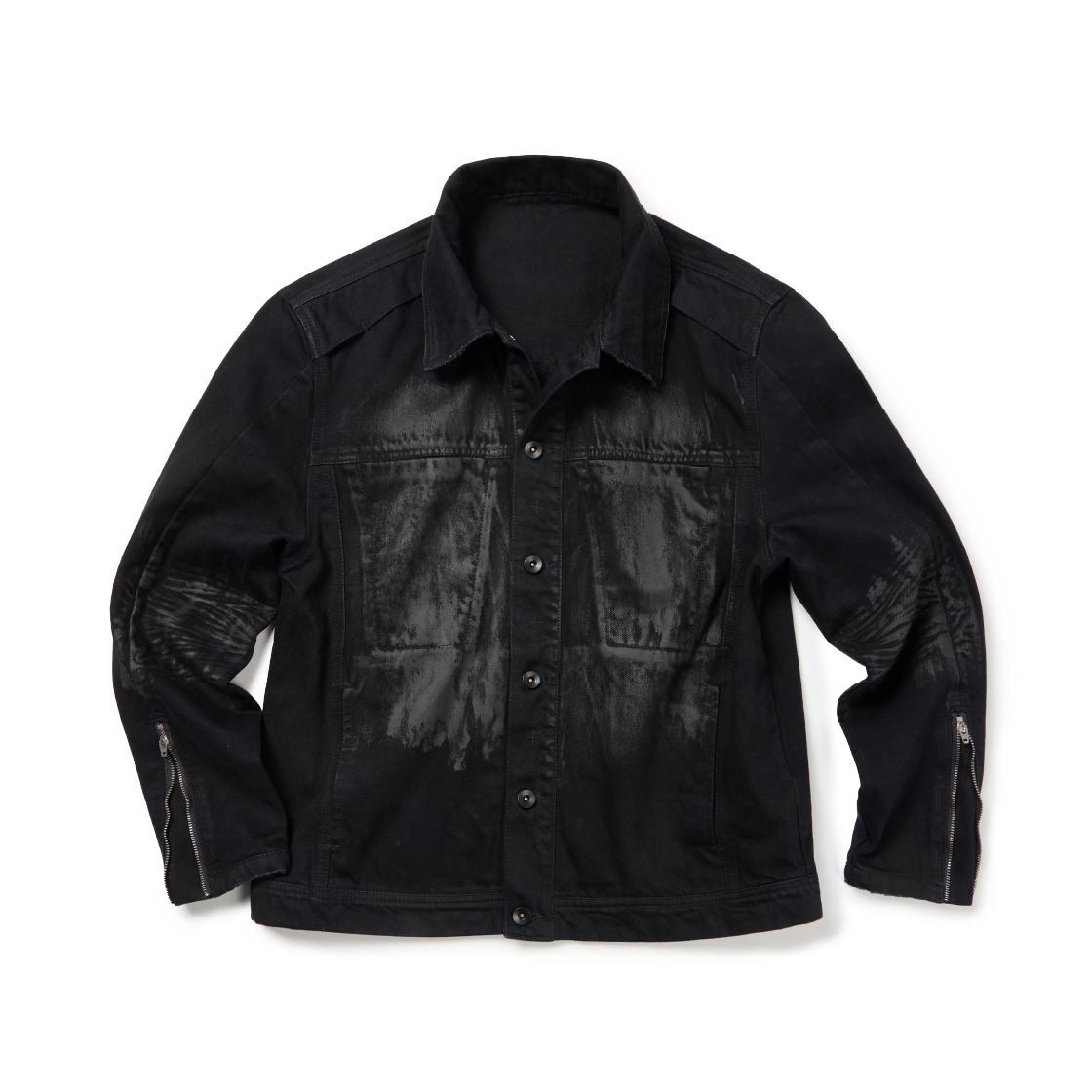 [트리플적립] 이티씨이 켄드릭 트러커 자켓 코티드 블랙([트리플적립] ETCE Kendrick Trucker Jacket Coated Black)