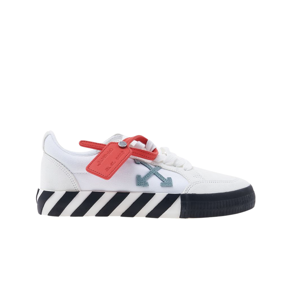 오프화이트 로우 벌크 캔버스 스니커즈 화이트 블루(Off-White Low Vulcanized Canvas Sneakers White Blue)