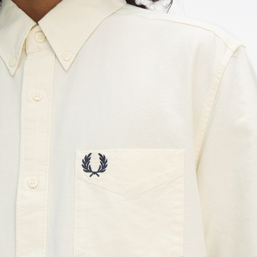 프레드페리 숏 슬리브 옥스포드 셔츠 에크루(Fred Perry Oxford Shirt Ecru) - 4